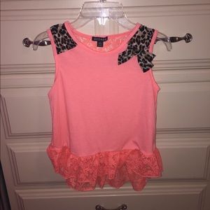 Coral/cheetah print tank top!